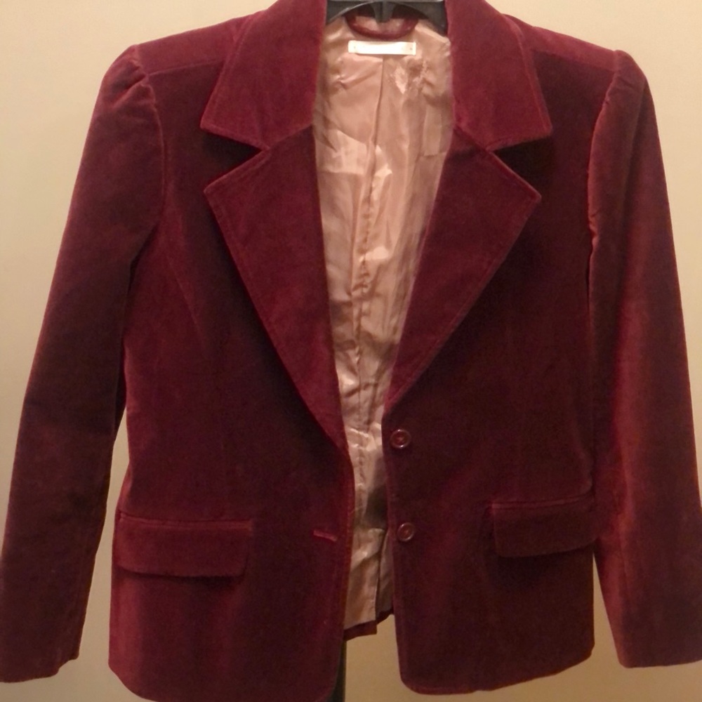 Velvet Red Blazer